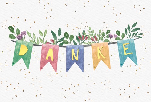 Danke karte mit briefumschlag - danke,