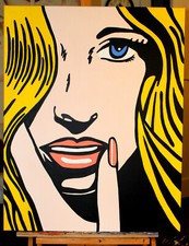 Pop Art Gemälde, Handgemalt auf Leinwand (Acryl), 100x70 cm. KEIN Druck/Poster