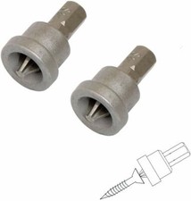 2x Bit Trockenbau Bits PH2 Rigips Bithalter Tiefenanschlag Schraubvorsatz