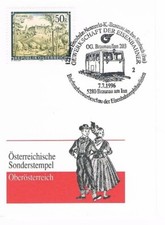 Österreich Sonderstempel Braunau, Gewerkschaft Eisenbahn, Zug