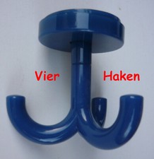 Vier HEWI BLAU Dreifachhaken