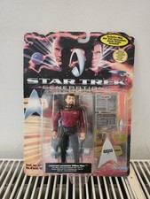 "STAR TREK 5 INCH GENERATIONS FIGUR COMMANDER RIKER (CANADIAN CARD) OVP"