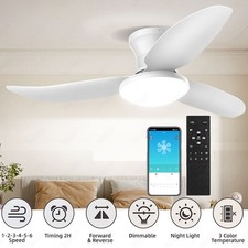 65W Deckenventilator Beleuchtung Timer Leiser Wohn LED Zimmer Schlaf Lüfter + FB