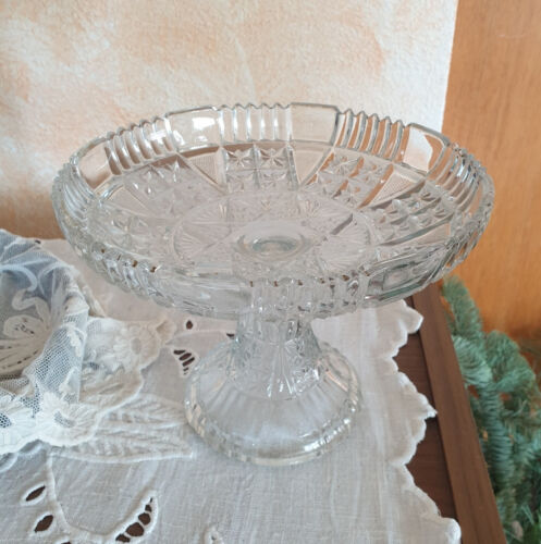 Pressglas alt fußschale - pressglas,