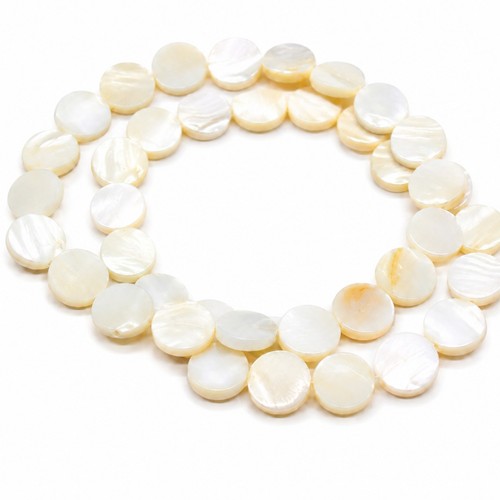 Perlmutt muschelperlen 12mm - 30,