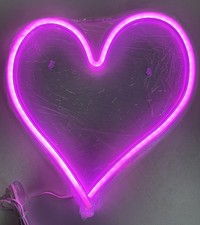 LED Neon Schild Herzform Pink