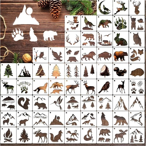 Waldtier schablonen set - waldtier, 64