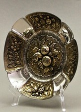 Schauplatte Obst 835er Silber Vermeil Teller Konfektschale Obstschale (50) 
