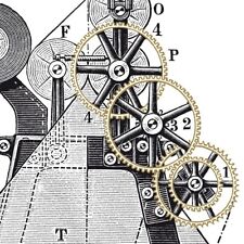 3 Servietten ~ Uhrwerk Zahnräder Zahlen Kunst Zeit