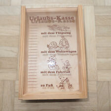 Sparbox  "Urlaubskasse" Sparschwein Spardose Sparbüchse Moneybox Aus Holz