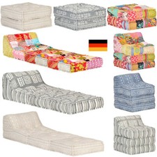 Pouf Modular Stoff Sitzpouf Puff Sitzkissen Bodenkissen Sofa Pouf Mehrfarbig