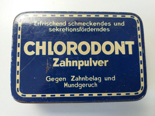 Reklame blechdose chlorodont - reklame,