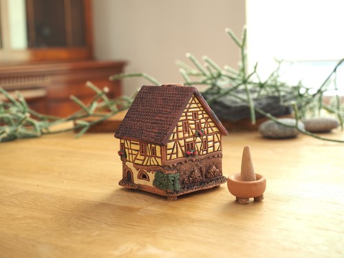 Keramik räucherkegelhaus - keramik,