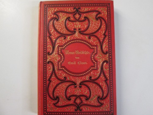 Neue gedichte von emil claar - gedichte,