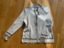 DALE OF NORWAY SOLFRID Cardigan L Merinowolle Beige neuwertig kleine Defekte