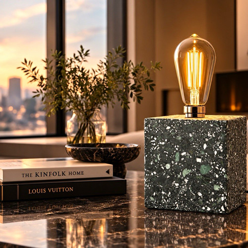 Terrazzo tischlampe beton - terrazzo,