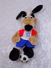 Stofftier Figur Maskottchen Hund Striker Fußbll WM 1994 USA - Reklame Souvenir