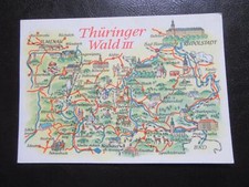AK Thüringer Wald 3 Orientierungskarte-Landkarte-Reliefkarte-DDR-ungelaufen 1979