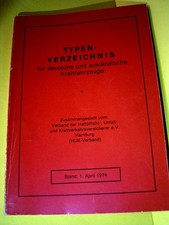 Oldtimer Typenverzeichnis bis 1974  Mofa Moped Motorrad Auto LKW Busse usw...