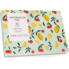 30 Blatt Aquarellpapier A5