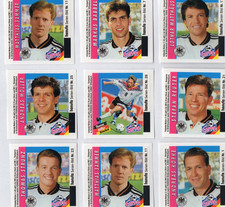 9 Bilder Fußball Sammelbilder EM 1996 - Hanuta / Duplo - gebraucht