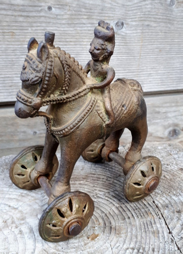 12cm bronze messing - , pferd