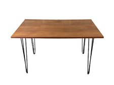 60er 70er Jahre Teak & Metall Esstisch Dining Table Danish Modern Design Denmark