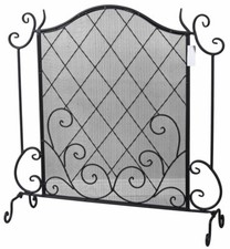 Funkenschutzgitter Kaminschirm Feuerschirm Kamingitter Landhaus Funkenschutz