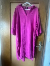 C&A Kleid Leinenkleid pink