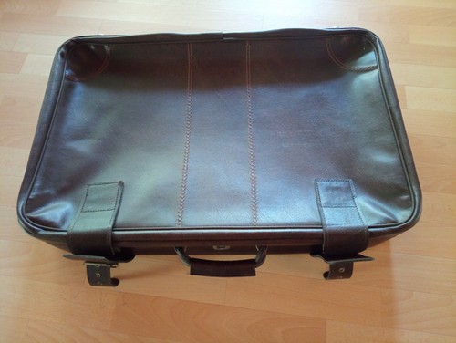 Koffer leder braun - koffer,