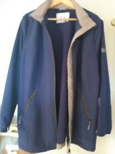 Damen Jacke Mantel Kapuze  Softshell Blau Mit Grau 48 XL Bonprix Übergang Top