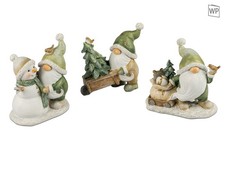 Formano Winter Zwerg Wichtel Schneemann  Vögel Pastell  Figur Weihnachten Winter