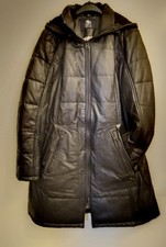 Otto Kern Lederjacke warm Lang Gr. 40 Schwarz Kaputze NEU m. Fehler!