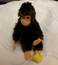 Steiff Affe Mini - 8 cm hoch - 70er Jahre  - Knopf 