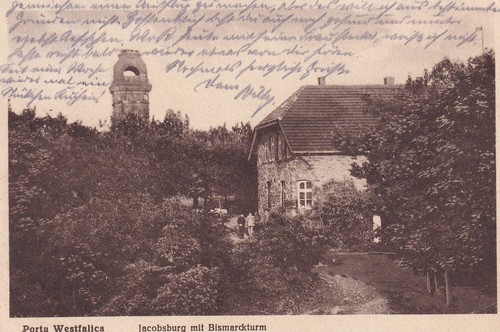 Postkarte porta westfalica - westfalica, /
