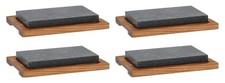 Kela Country Heißer Stein-Set 8-teilig Granit mit Unterlagen aus Akazienholz