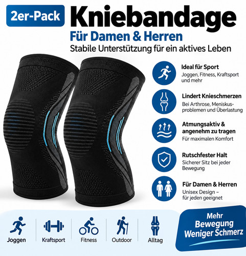 2er pack kniebandage - pack, für