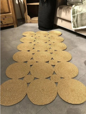 Stroh jute strick kreise - stroh,