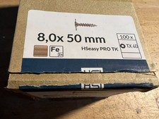 Packung Zaunschrauben  8,0x50mm 100Stück  T40  /  Holzreg6