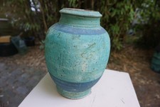 Vase  grün türkis blau H 25