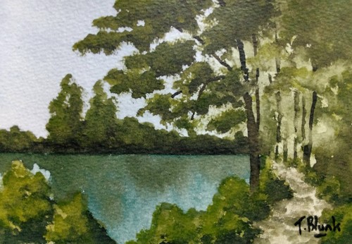 Original aquarell landschaft - original,