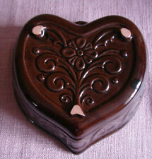 SCHEURICH SCHALE KERAMIK BACKFORM  mit AUFHÄNGER HERZ BLUMEN -MUSTER BACKEN