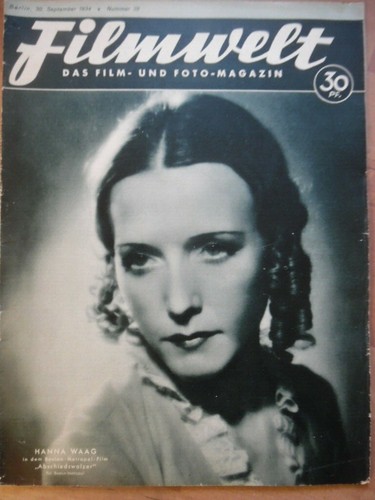 Filmwelt 1934 hanna waag - -,