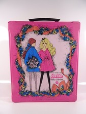 Vintage Barbie Doll Trunk Koffer für 2 Puppen Mattel 1968 guter Zustand (19305)
