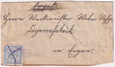 Badische Staatseisenbahn Expressgut 25 Eisenbahnmarke Paketstück Zigarrenfabrik