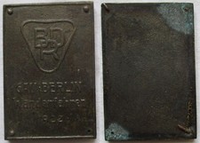 Bronze Plakette BDR Bund dt