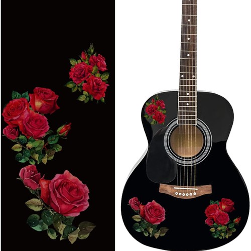 Red rose gitarrenaufkleber - rose,