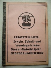 VEB DDR Gabelstapler Ersatzteilliste Anleitung Wandler VTA Takraf DFG 2002 3002
