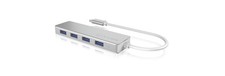 RAIDSONIC ICY BOX 4 Port USB 3.0 Type-C Hub Silber 20 cm Kabel 5 Gbit/s