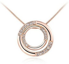 Halskette Strass Glitzer Rund